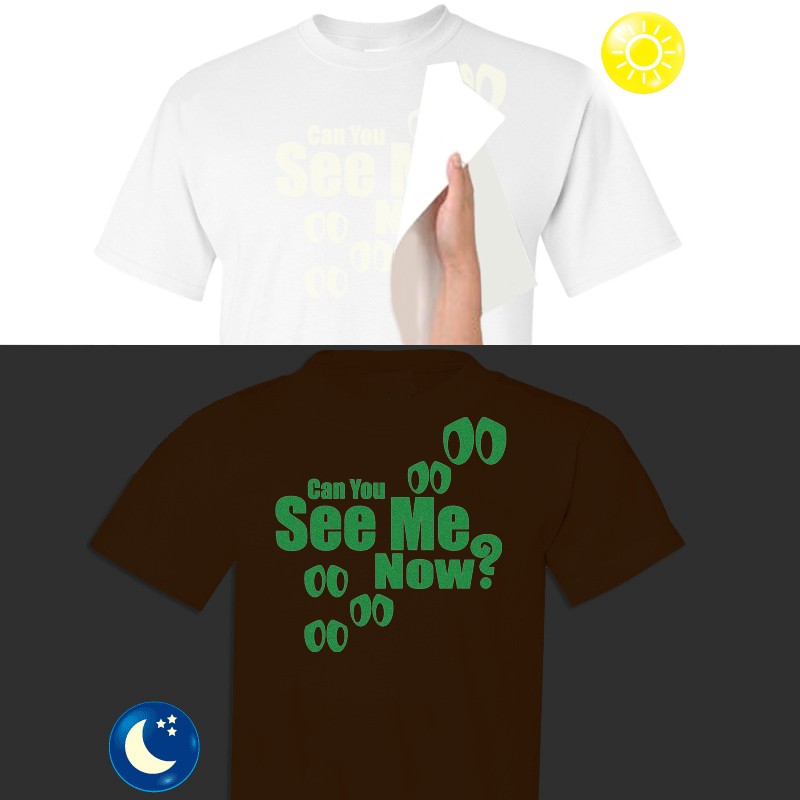 Hartie fosforescenta pentru transfer termic textile albe, printabila inkjet, A4 - imagine 5